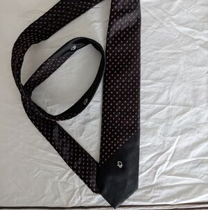 Dior Black Tie with Red Accents